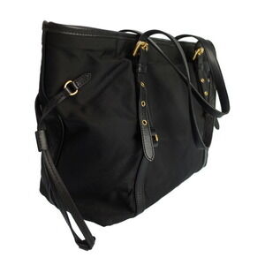Prada Nylon Tote Bag Leather Saffiano Tessuto Shoulder